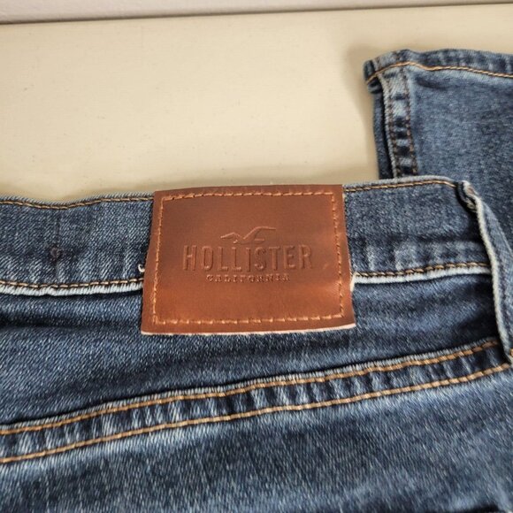 Hollister Jeans Mens 29x32 Epic Flex Skinny Medium Blue Dark Wash Stretch Denim - Picture 6 of 7